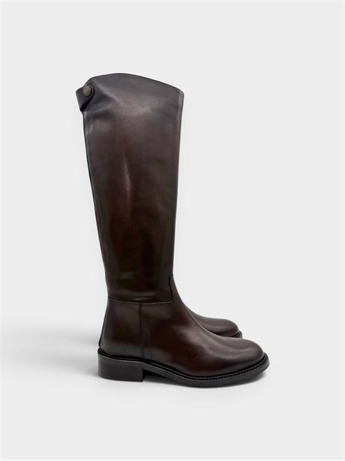 Stivale alto testa di moro con zip posteriore IL LACCIO | TW703CRUSTT.MORO